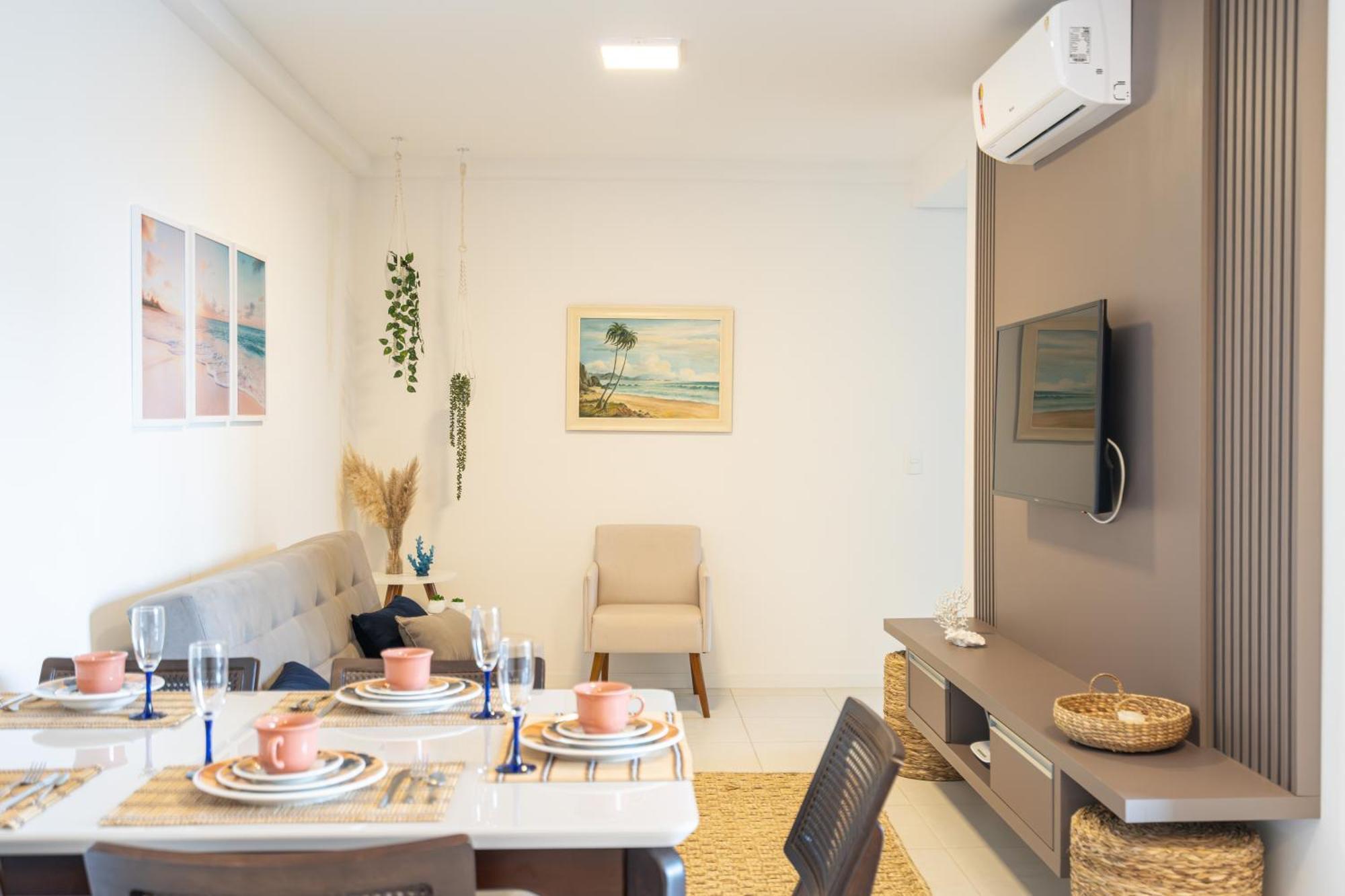 Apartamentos Completos A 15Min Beto Carreiro Com Wi-Fi Churrasqueira Em Condominio Com Piscina Portaria 24H Ideal Para Familia Piçarras Habitación foto